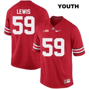 Youth NCAA Ohio State Buckeyes Tyquan Lewis #59 College Stitched Authentic Nike Red Football Jersey AV20R01KM